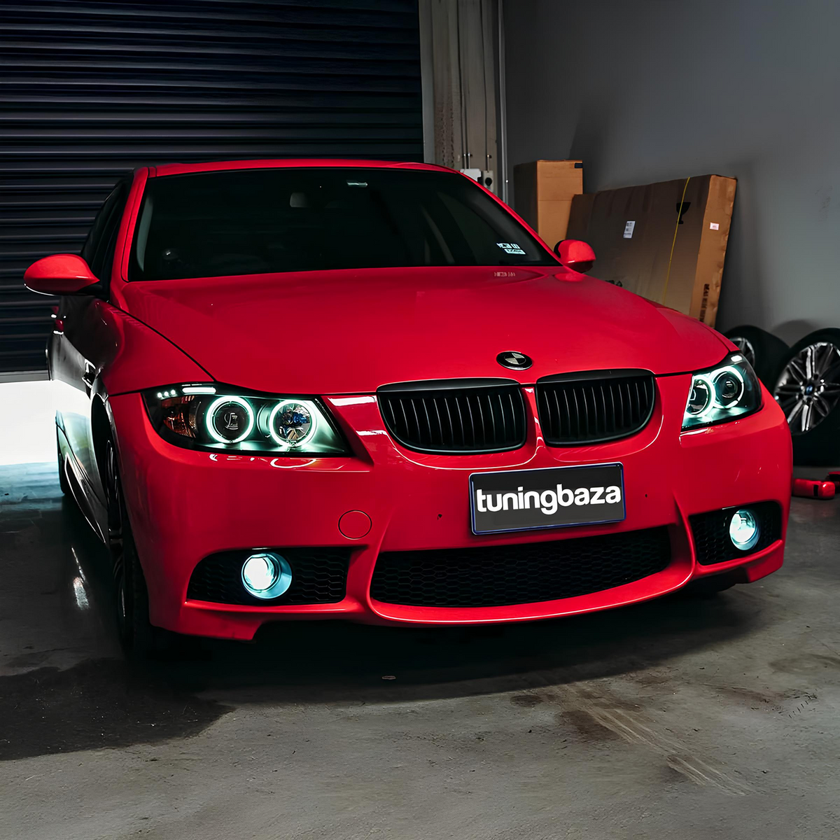 Atrapa Grill Nerki BMW E90/E91 (2005-2008) PRE-LCI M-Style Czarny Mattowy