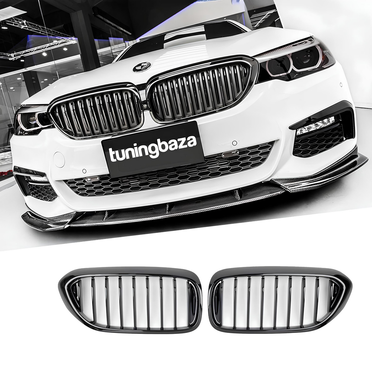 Atrapa Nerki Grill BMW G30 / G31 (2016-2020) Pre-LCI Czarny Połysk, M-Performance Style