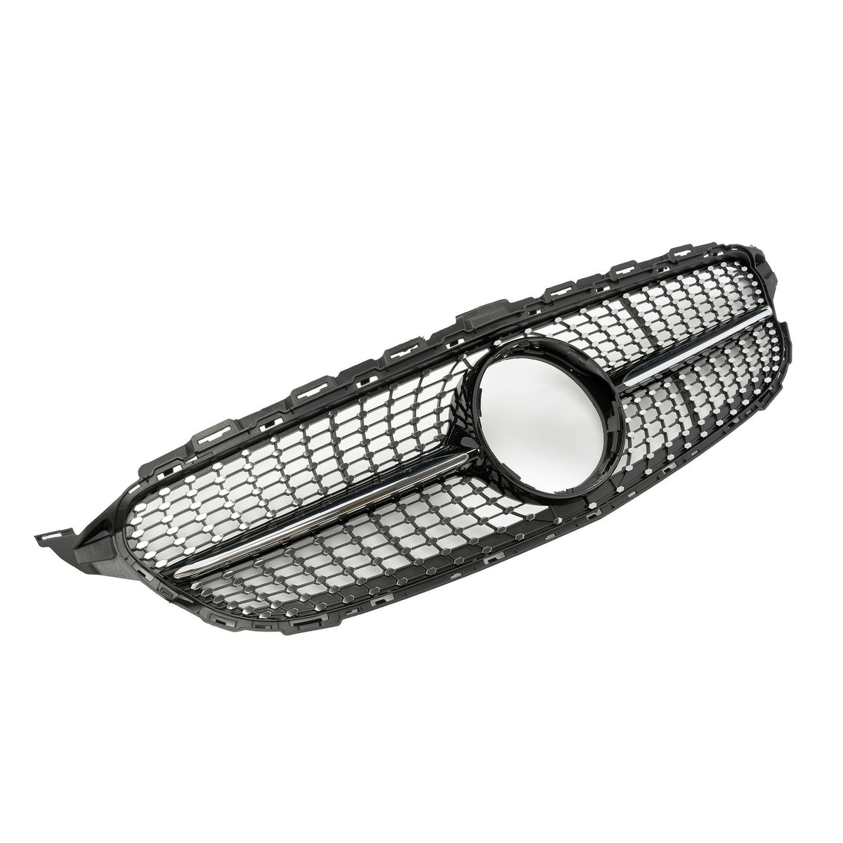 Grill Atrapa Mercedes C W205/C205 Diamond Style Czarny Bez Kamery 2014-2018