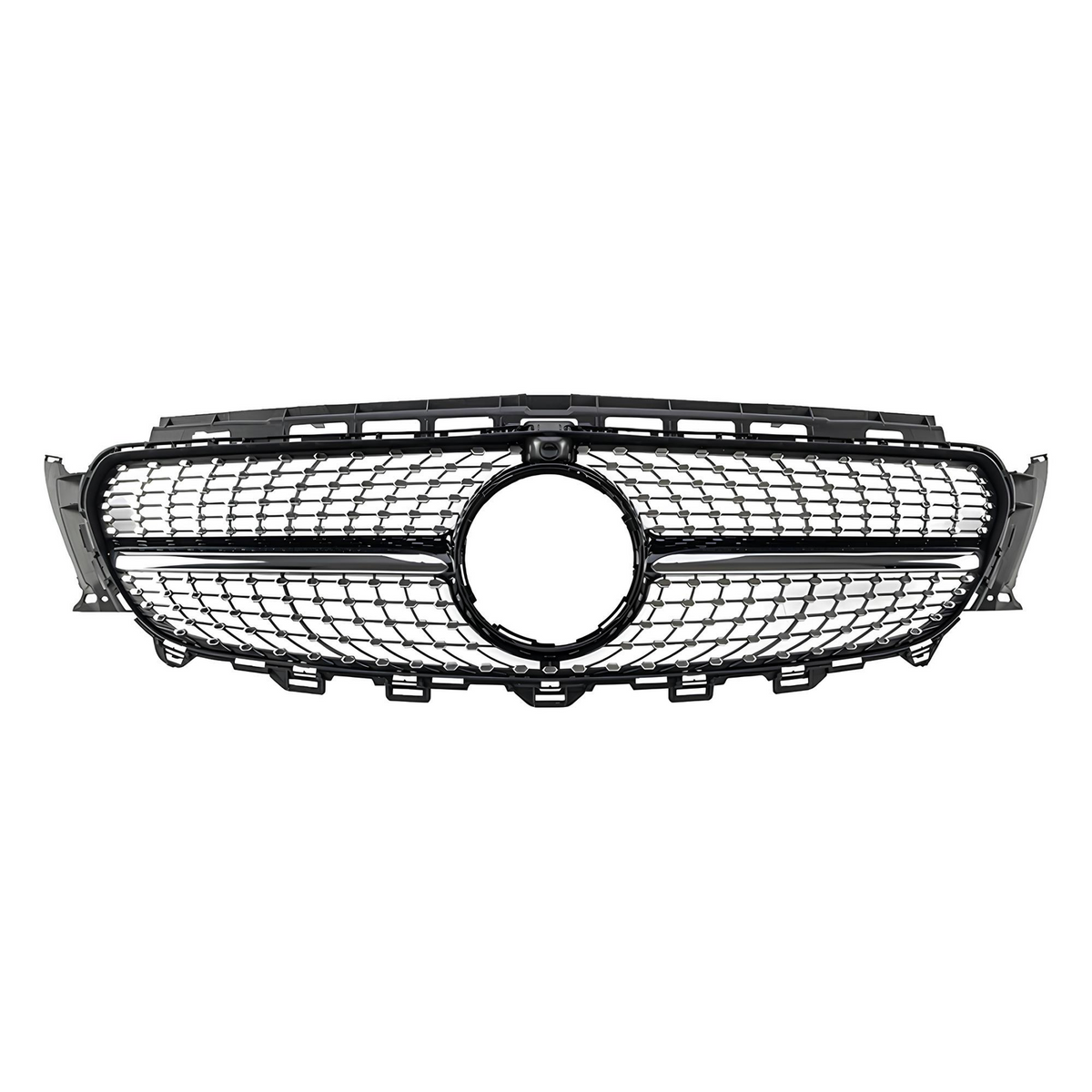 Grill Mercedes-Benz E-Klasy W213 / C238 (2016–2020) Diamond-Style Carny Połysk+ Chrome (do Kamery 360)