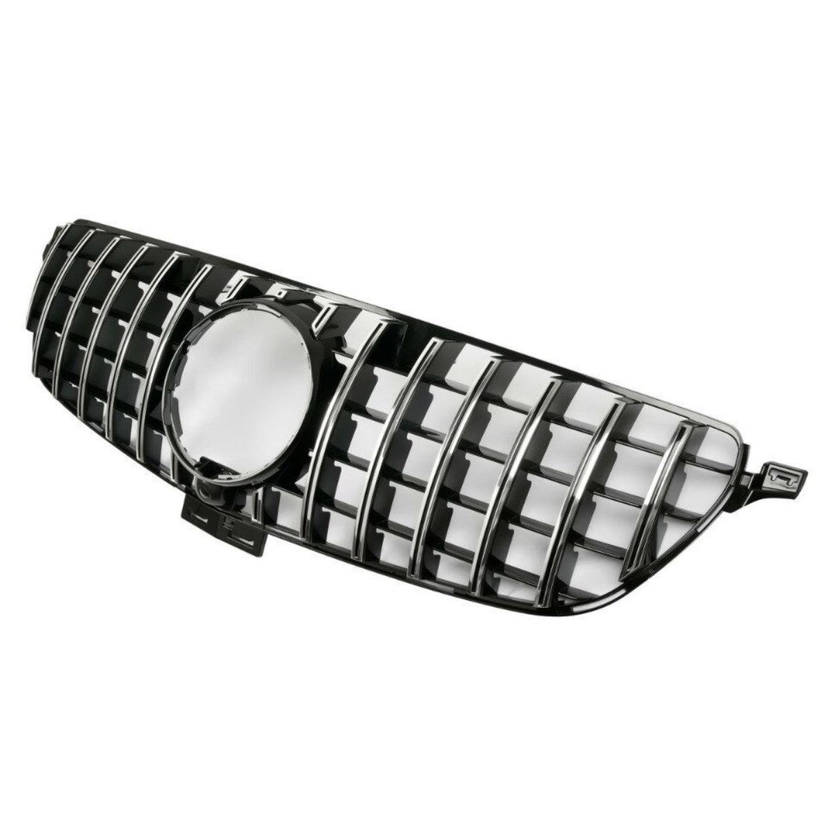 Atrapa Grill Mercedes GLE W166 (2015-2018) GT-Style Czarny Połysk + Chrom