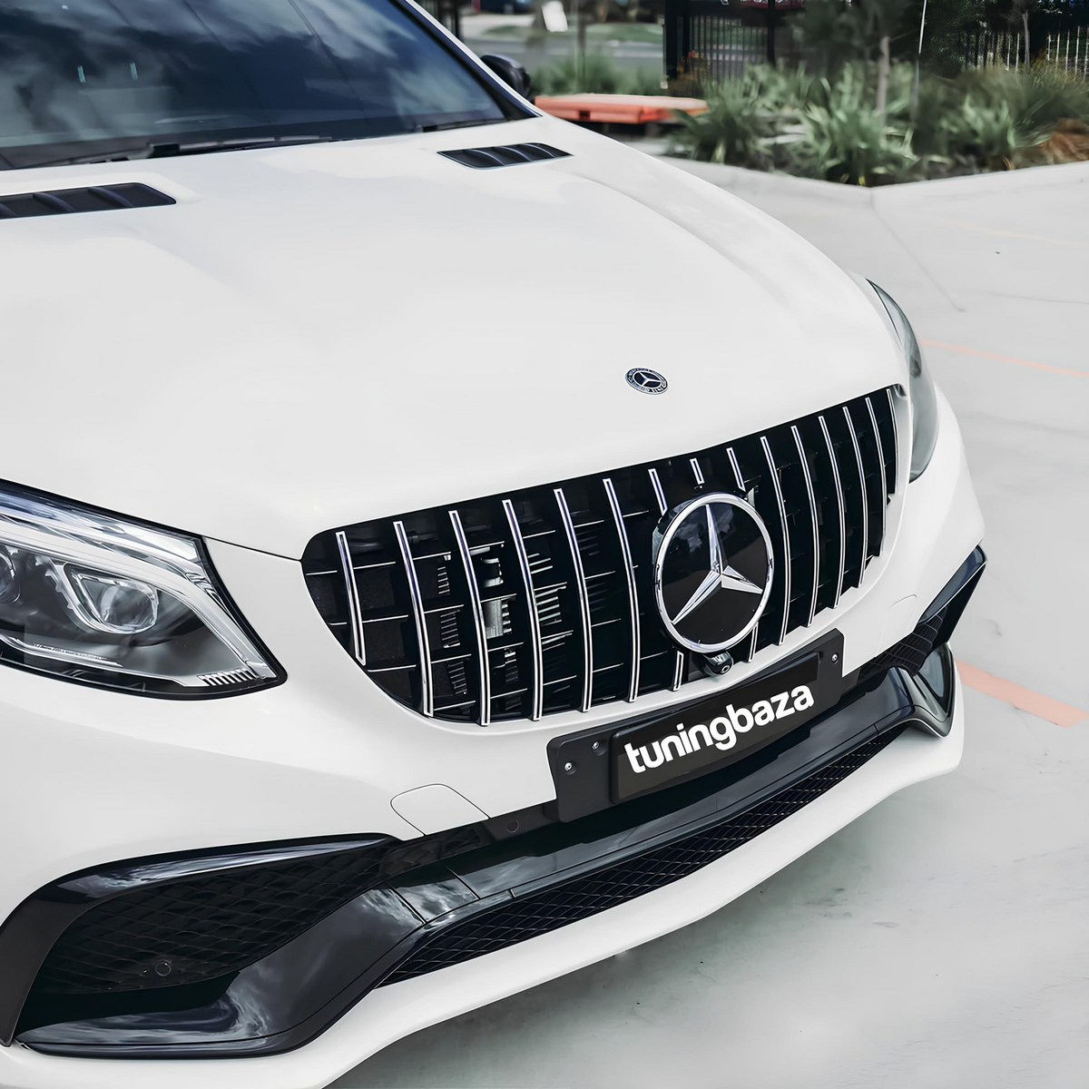 Atrapa Grill Mercedes-Benz GLE63 W166 / C292 (2015-2018) GT Style Czarny Połysk + Chrom