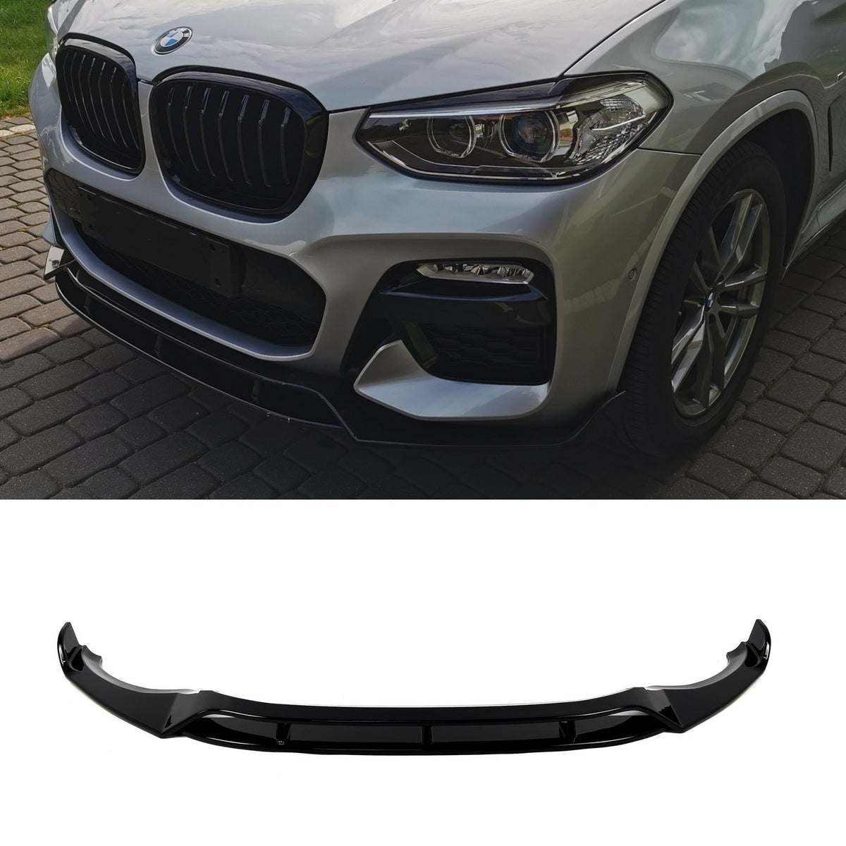 Dokładka Splitter Przód do BMW X3 G01 (2017–2021) M-Performance – Czarny Połysk