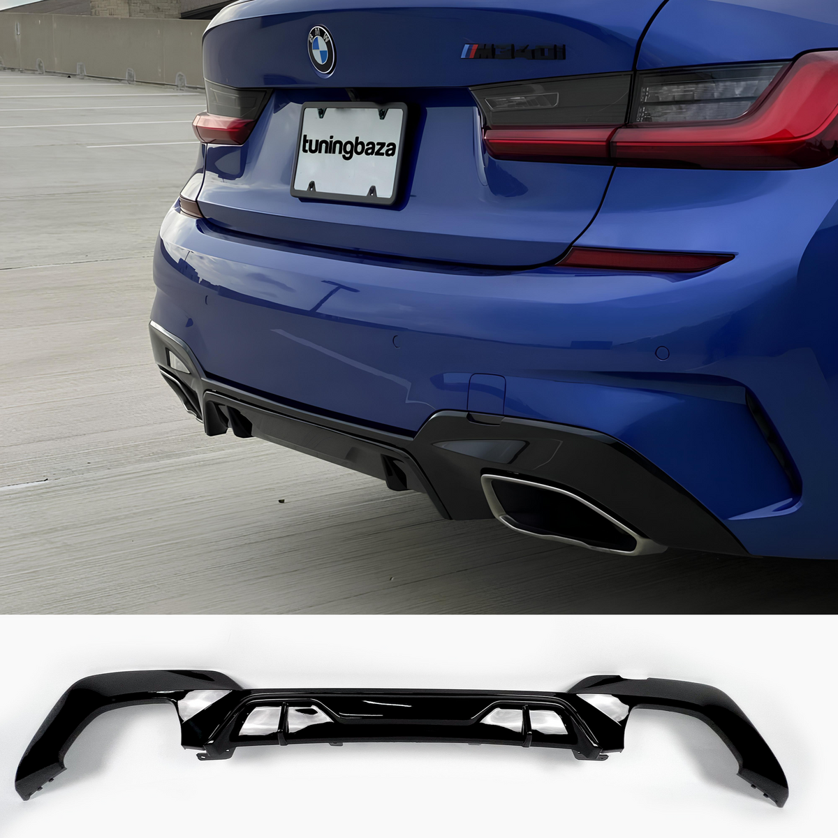 Dyfuzor Tylny BMW G20 / G21 340i Style Czarny Połysk (2018-2022)