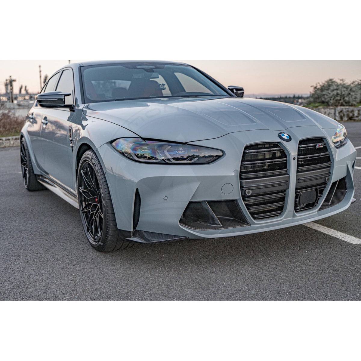 Karbonowe Spoilery Przedniego Zderzaka BMW M3 G80 G81 M4 G82 G83 OEM Style
