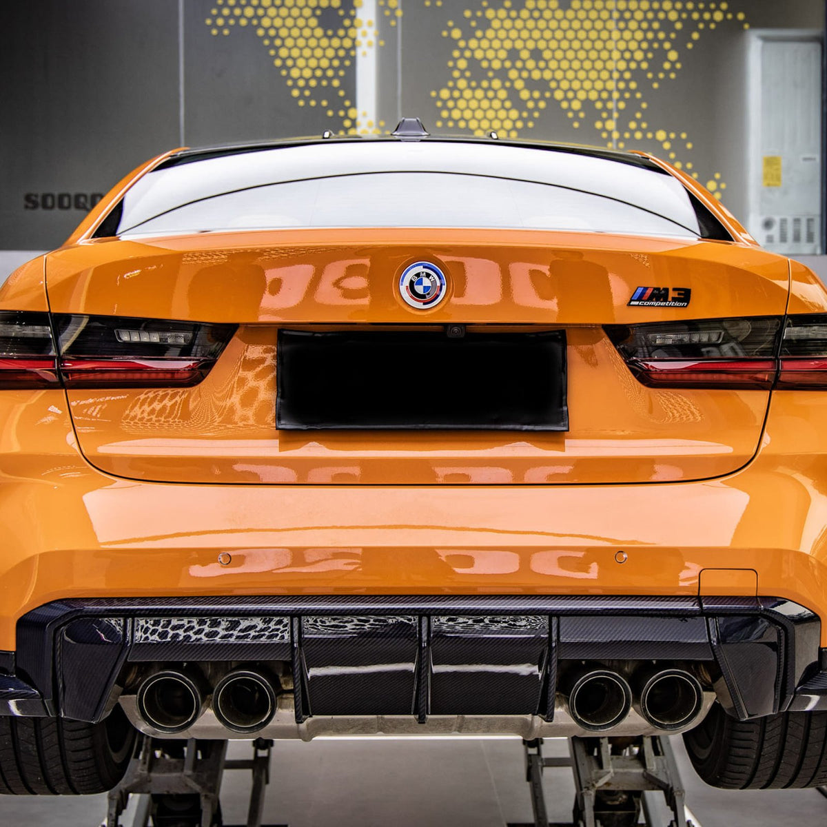 Karbonowa Ramka Zderzaka Dyfuzora Tył BMW G80 G81 G82 G83 OEM Style