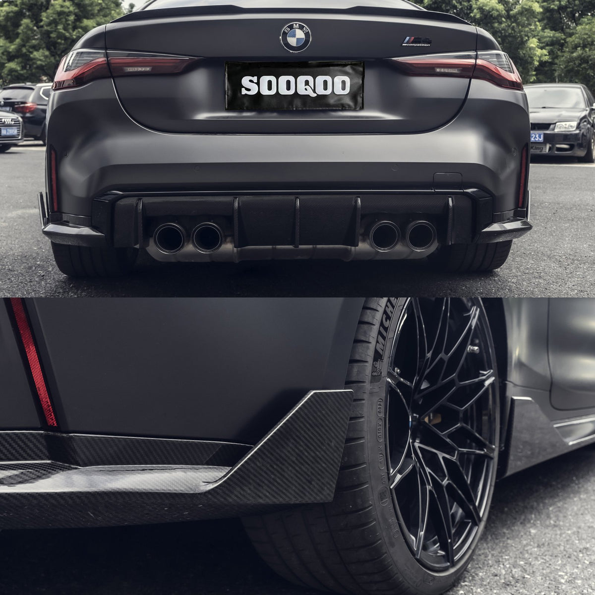 Karbonowe Spoilery Dyfuzory Boczne Tylne BMW G80 G81 CSL