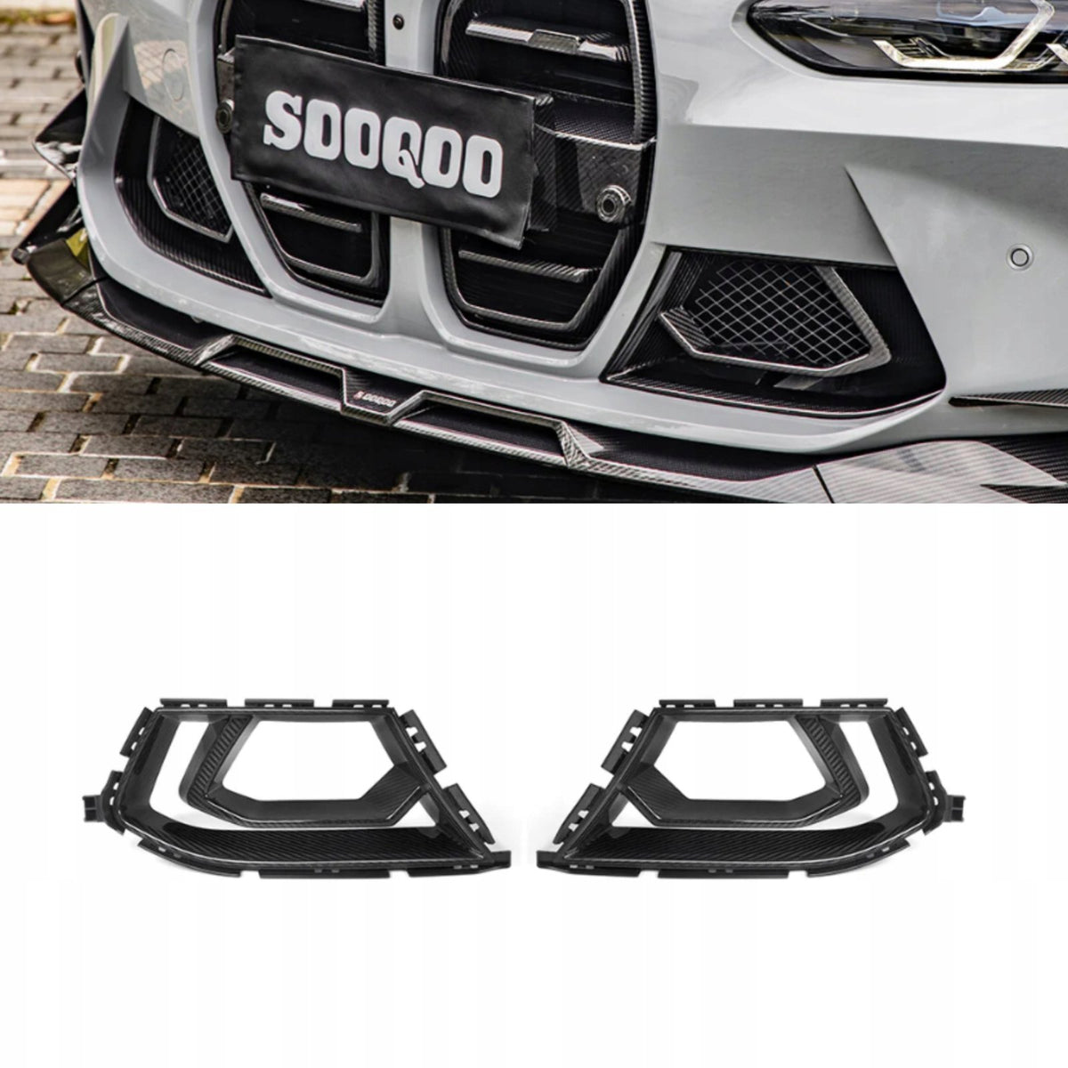 Karbonowe Wloty powietrza przedniego zderzaka BMW G80 G81 G82 G83 SQ Style