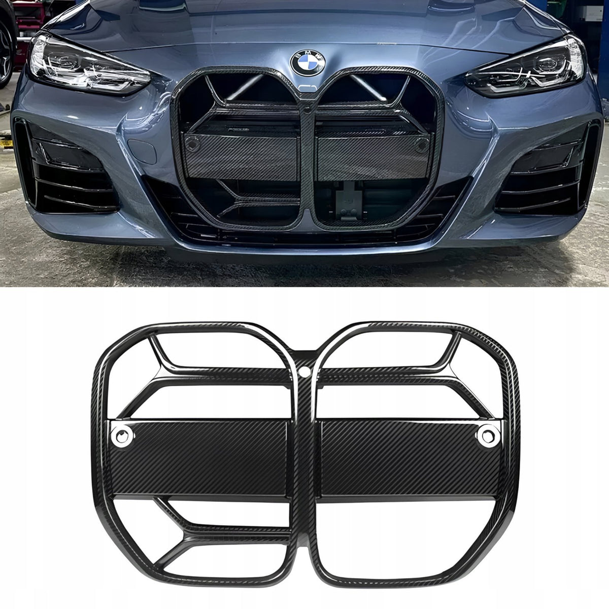Karbonowa Atrapa Nerki Grill BMW G22 G23 (2 DRZWI) CSL Style Z Radarem