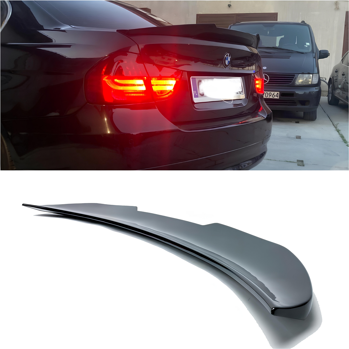 Spoiler Lotka Klapy Bagażnika BMW E90 / M3 PSM Style Czarny Połysk (2005-2012)
