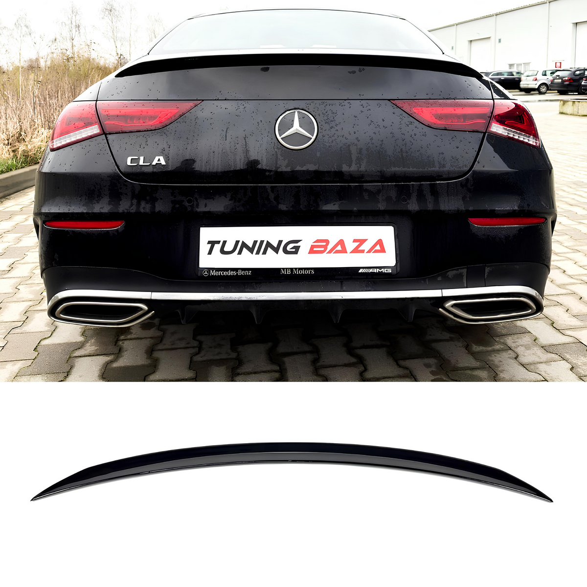 Spoiler Lotka Klapy Bagażnika Mercedes CLA C118 (2019-ON) AMG-Style Czarny Połysk