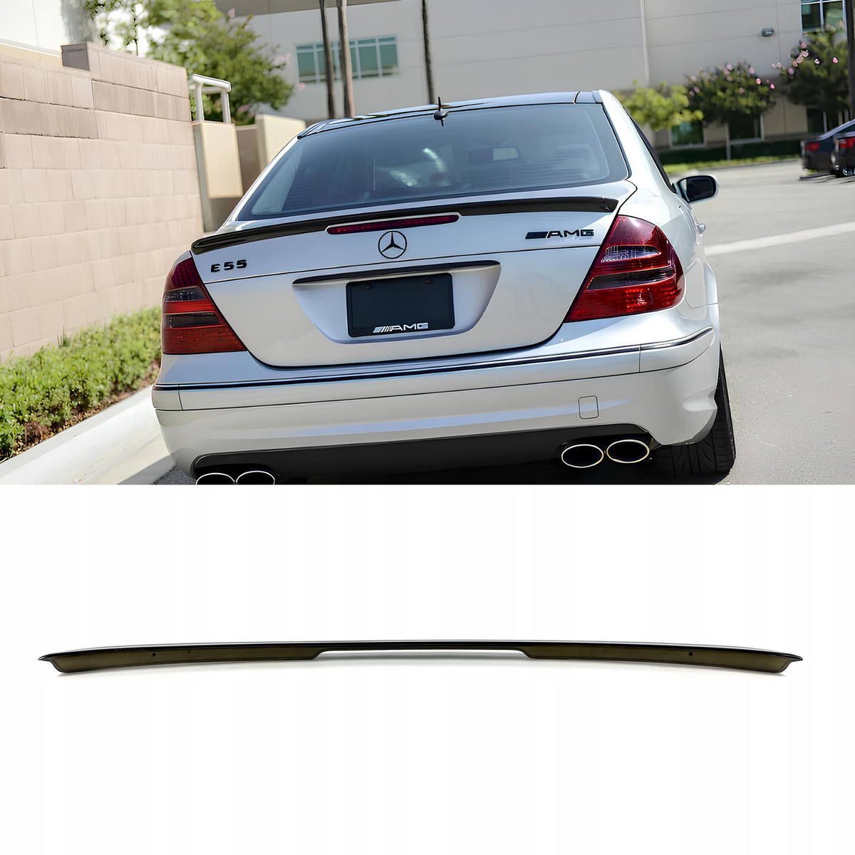 Spoiler Lotka Klapy Bagażnika Mercedes E-Klasy W211 (2002-2009) AMG-Style Czarny Połysk