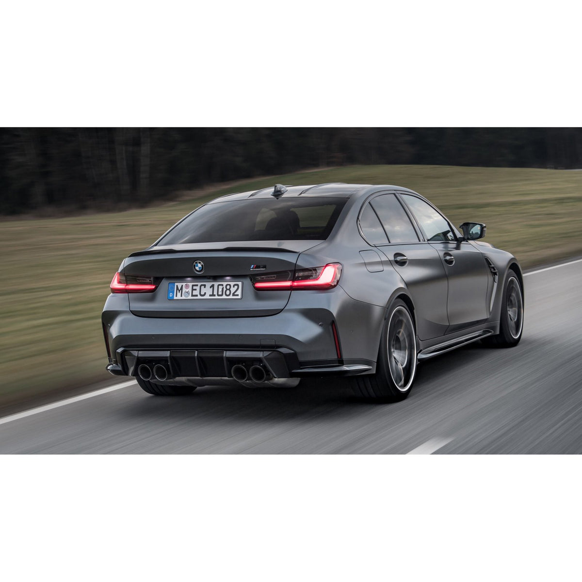 Spoiler Lotka Klapy BMW G20 / G80 M3 (2018-ON) M3-Style Czarny Połysk