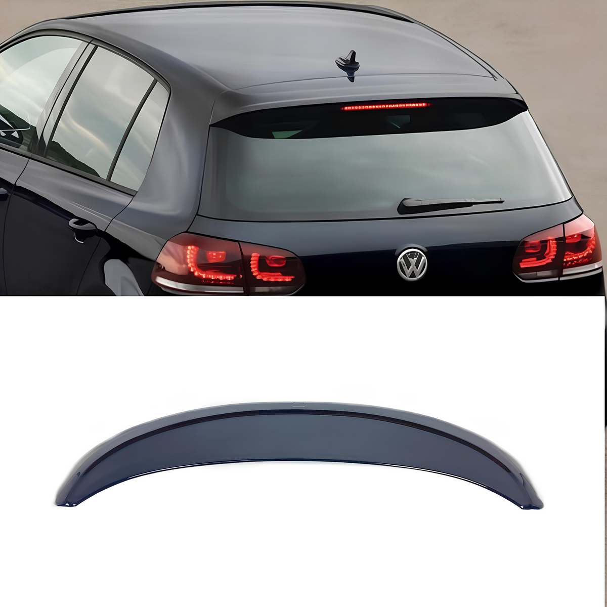 Spoiler Lotka Dachowa VW Golf 6 MK6 (2008–2012) OSIR-Style Czarny Połysk