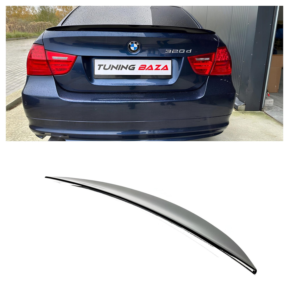 Spoiler Lotka Klapy Bagażnika BMW E90 / M3 (2005-2011) MP-Style Czarny Połysk