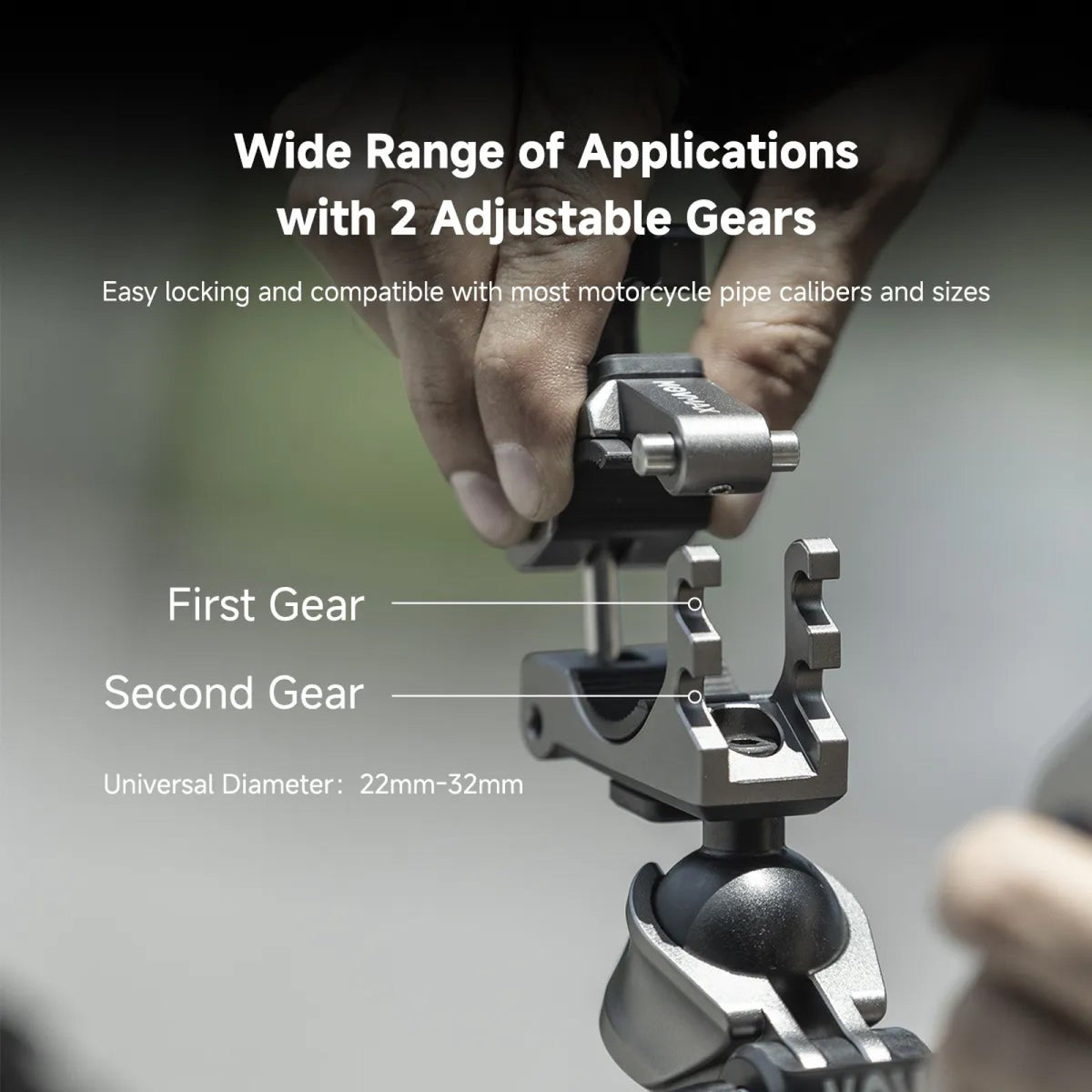 MOVMAX Blade Arm Rod Clamp Kit do DJI Osmo Pocket 3 – Zestaw mocowania do motocykla