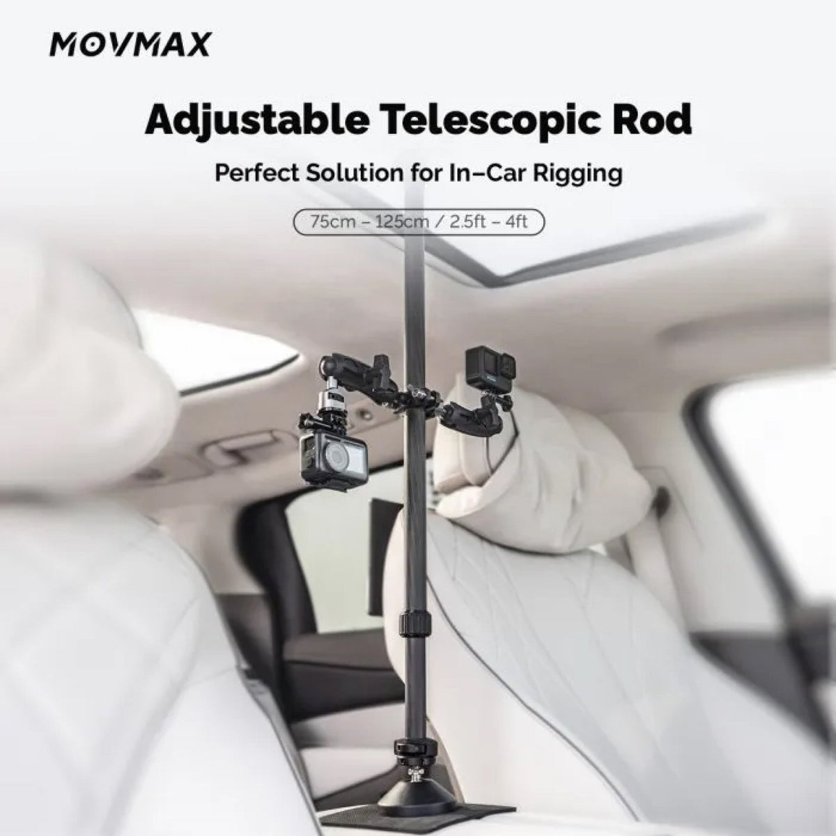 Movmax Regulowany Teleskopowy Drążek (75–125 cm / 2.5–4 ft)