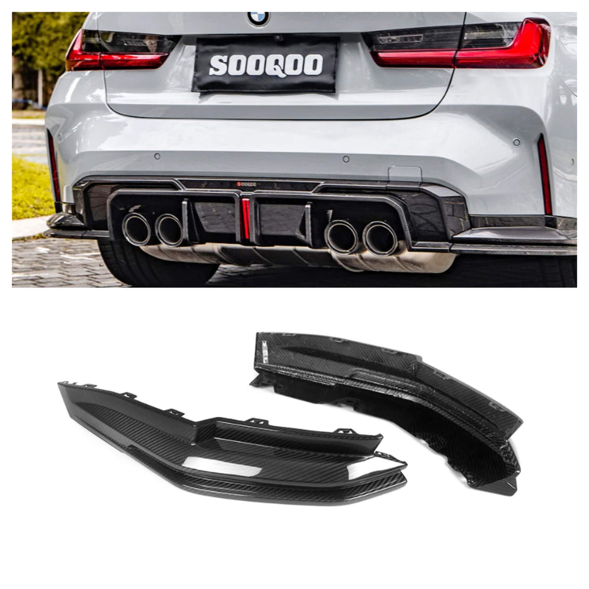 Karbonowe Dyfuzory Boczne BMW M4 G82 G83 SQ Style