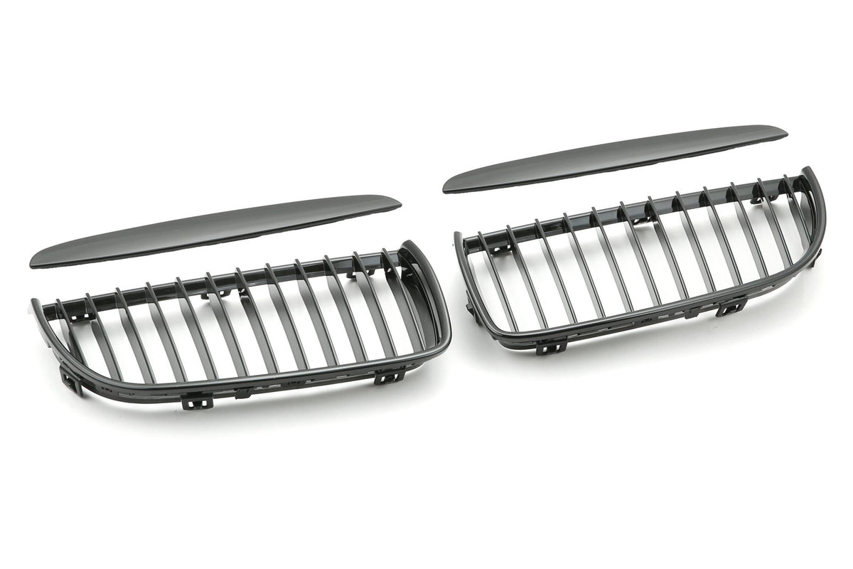 Atrapa Nerki Grill E90 BMW 3 SERIES CZARNY POŁYSK 1 ŻEBRO PRE-LCI (2005–09,2008)