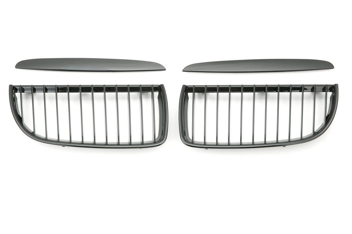 Atrapa Nerki Grill E90 BMW 3 SERIES CZARNY POŁYSK 1 ŻEBRO PRE-LCI (2005–09,2008)