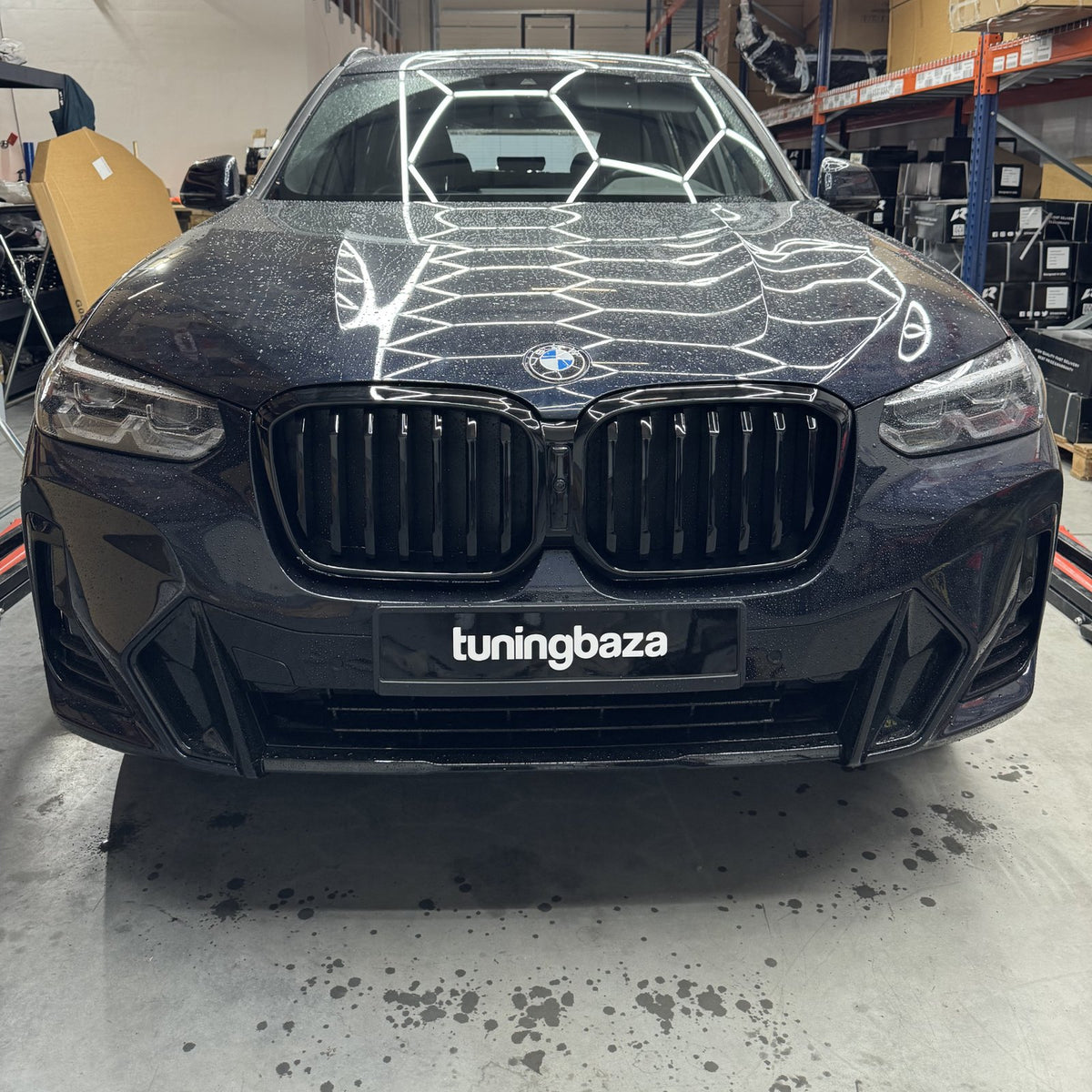 Atrapa Nerki Grill G01/G02 BMW X3/X4 (2021–ON) LCI CZARNY POŁYSK MP-Style (1 ŻEBRO)