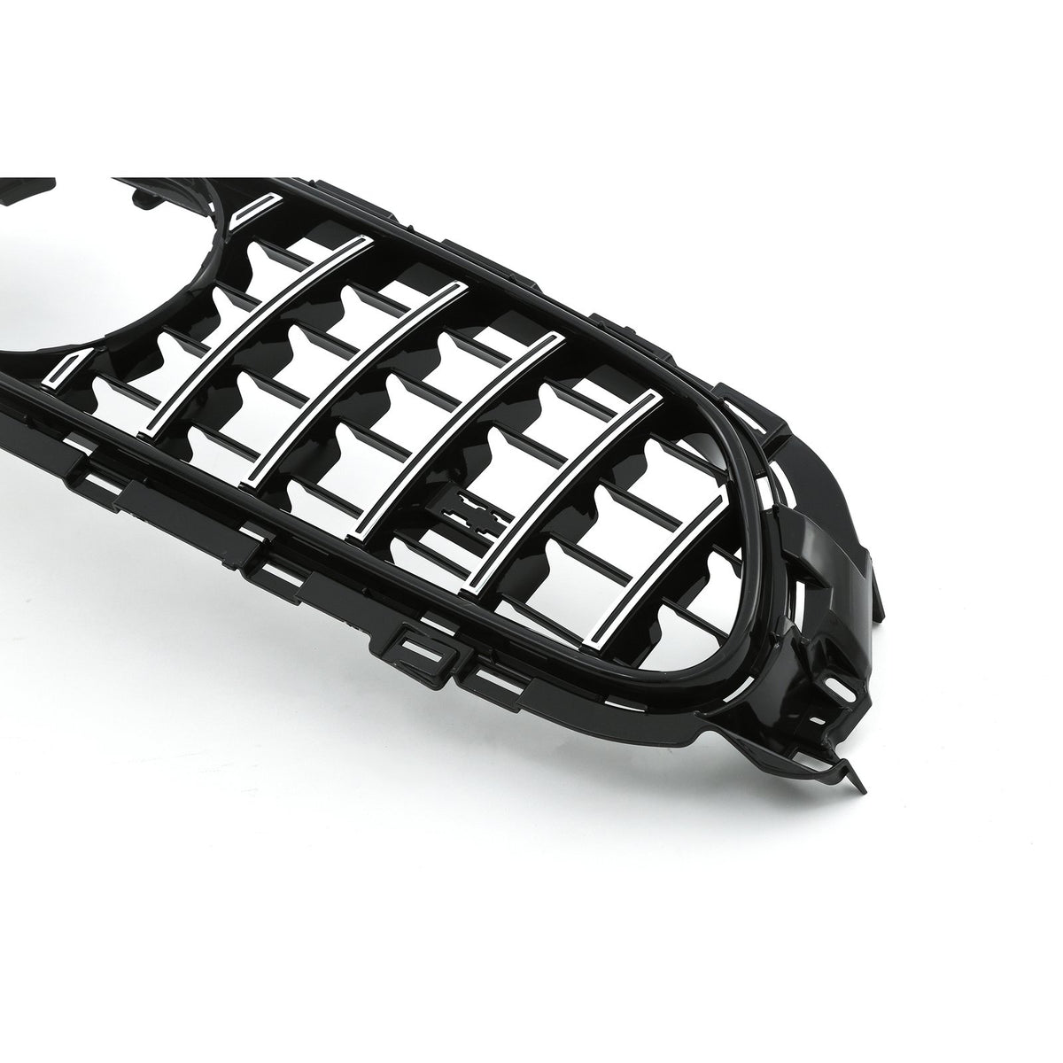 Atrapa Grill Mercedes E W213 / C238 (2020-2023) GT-Style CZARNY POŁYSK+CHROM (AMG-Line)