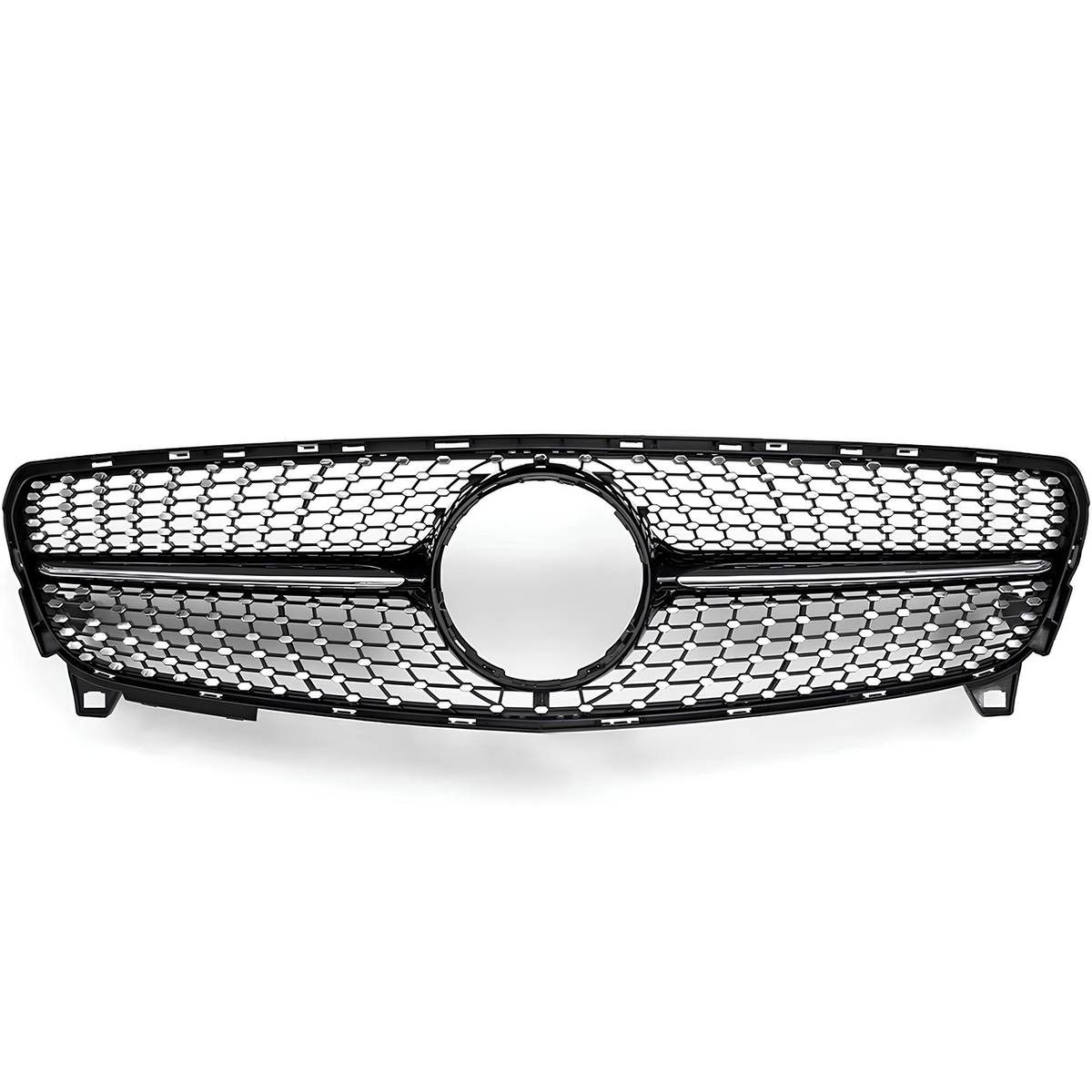 Atrapa Grill Czarny Połysk + Chrom Mercedes A W176 (2015-2018) Diamond Style