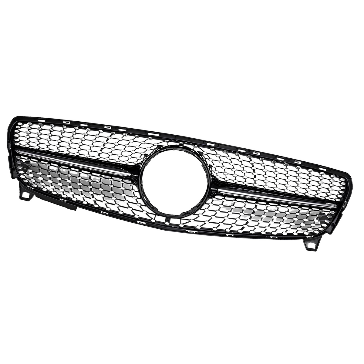 Atrapa Grill Czarny Połysk + Chrom Mercedes A W176 (2015-2018) Diamond Style