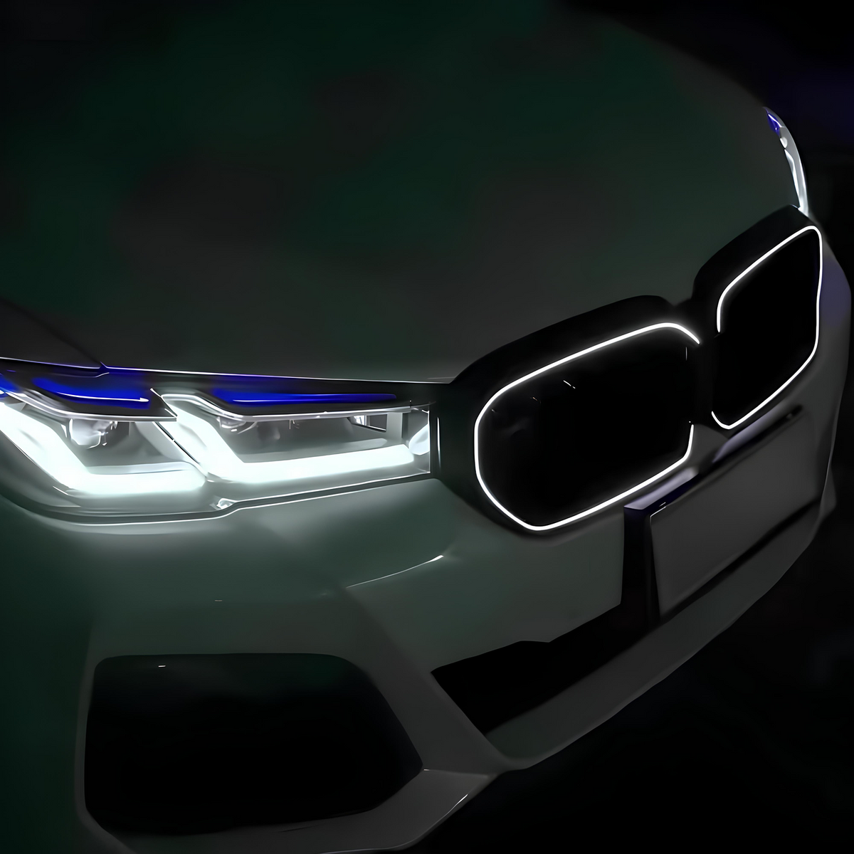Atrapa Nerki BMW Seria 5 G30 / G31 LCI (2020–2024) M-LOOK LED Czarny Połysk