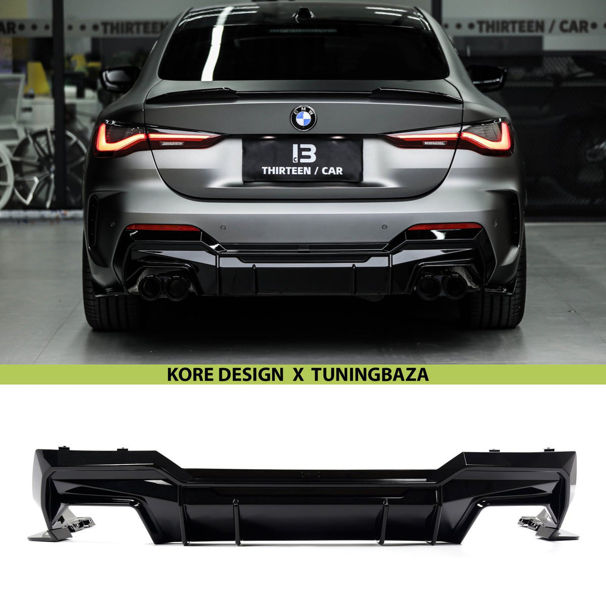DYFUZOR TYLNY BMW G22 / G23 ABS Czarny Szafir KORE