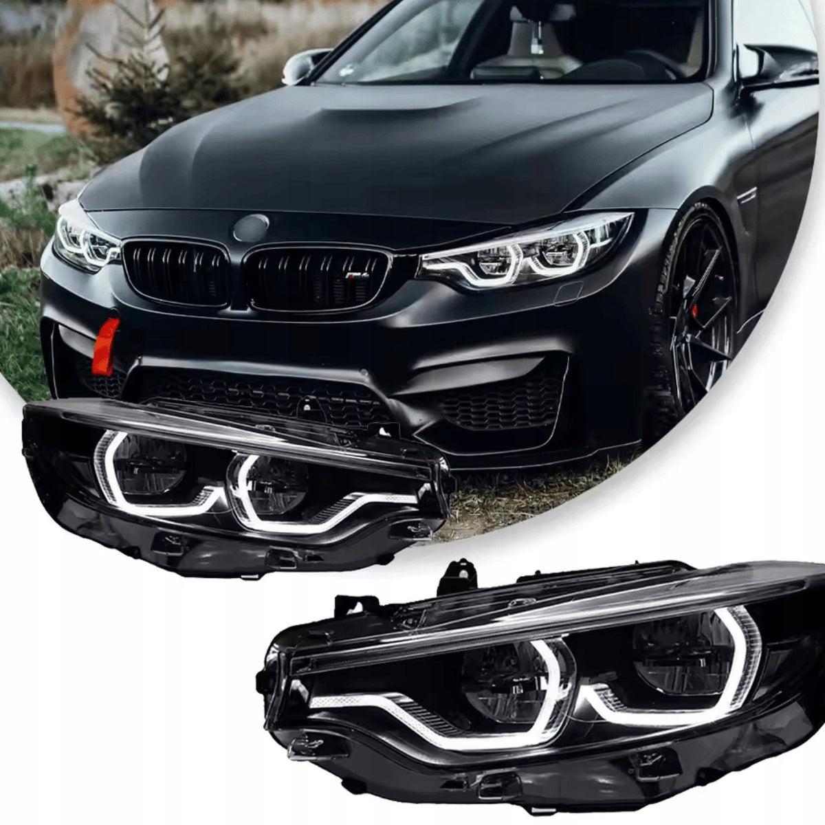 Lampy przednie LED do BMW F32 – styl LCI, 6 PIN