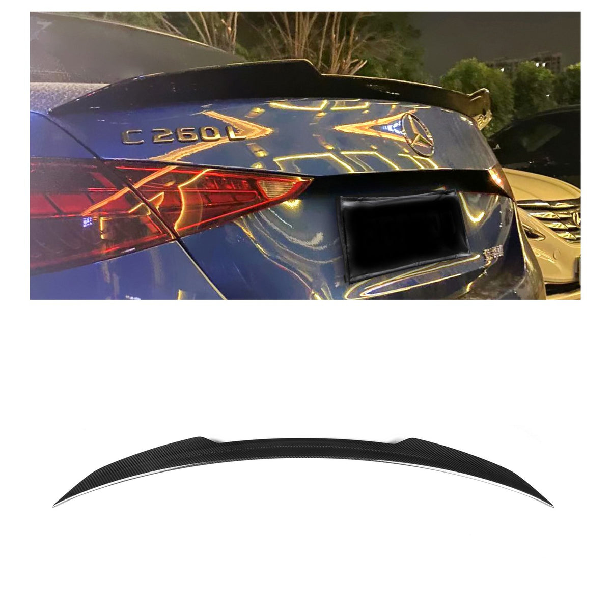 Karbonowy Spoiler Lotka Klapy Mercedes C-Klasa W206 Sedan X Style 21+