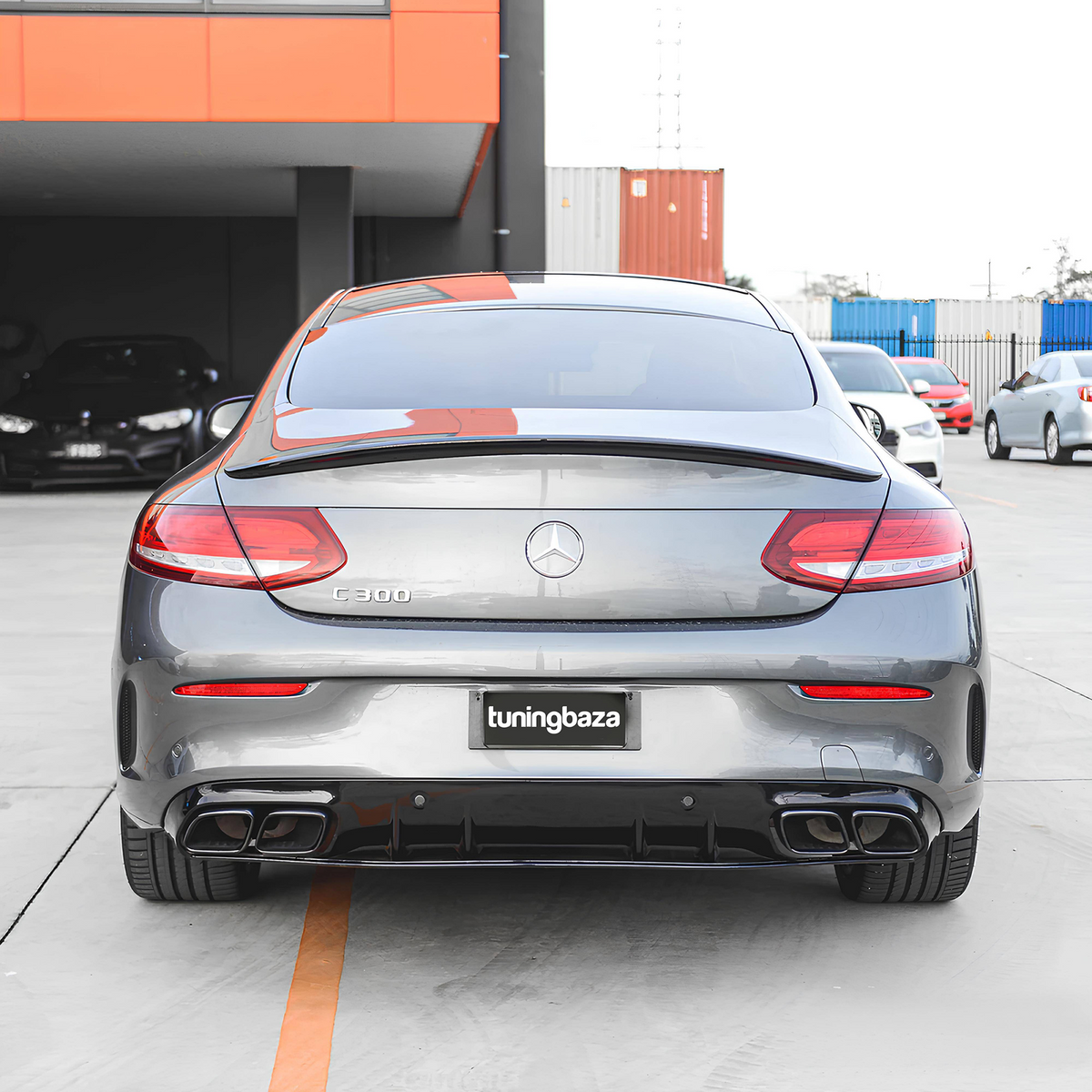 Dyfuzor Tylny Mercedes C205 / A205 / C43 (2015-2021) AMG-line Czarny Połysk
