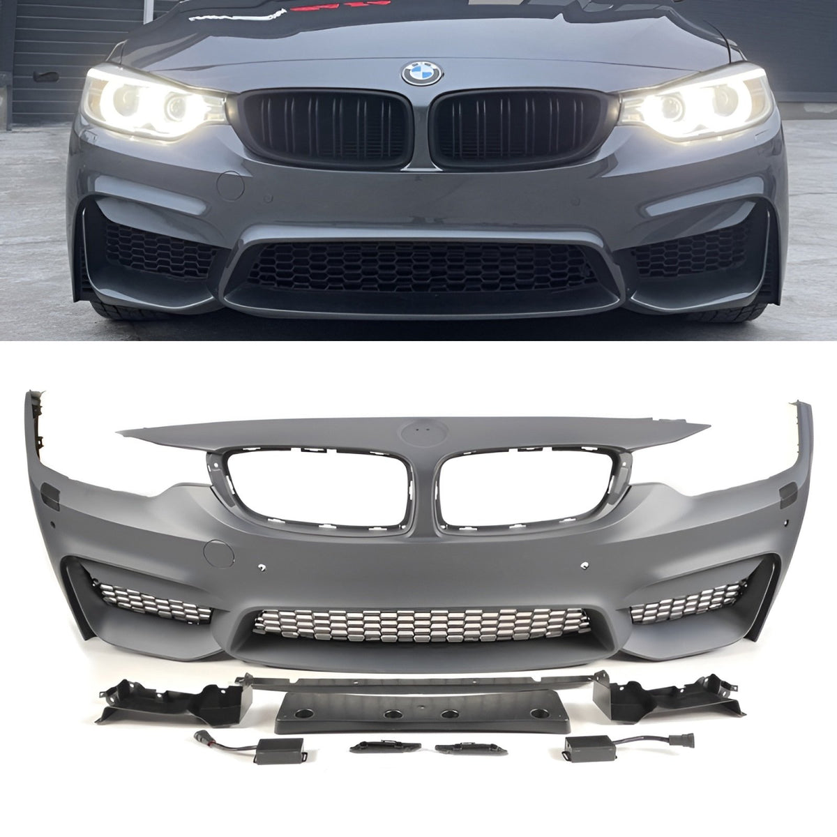 Zderzak Przedni BMW F32 / F33 / F36 M4 Style PDC + SRA + Halogeny