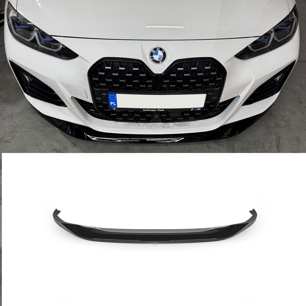 Dokładka Splitter Przód do BMW Serii 4 G26 Gran Coupe (2021–2024) M-Performance – Czarny Połysk
