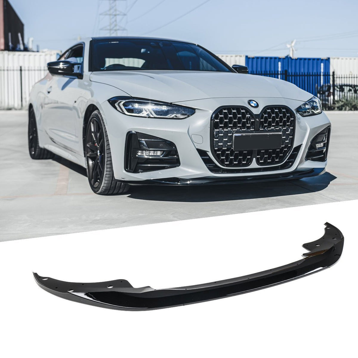 Dokładka Splitter Przód do BMW Serii 4 G22 Coupe (2020–2024) M-Performance – Czarny Połysk