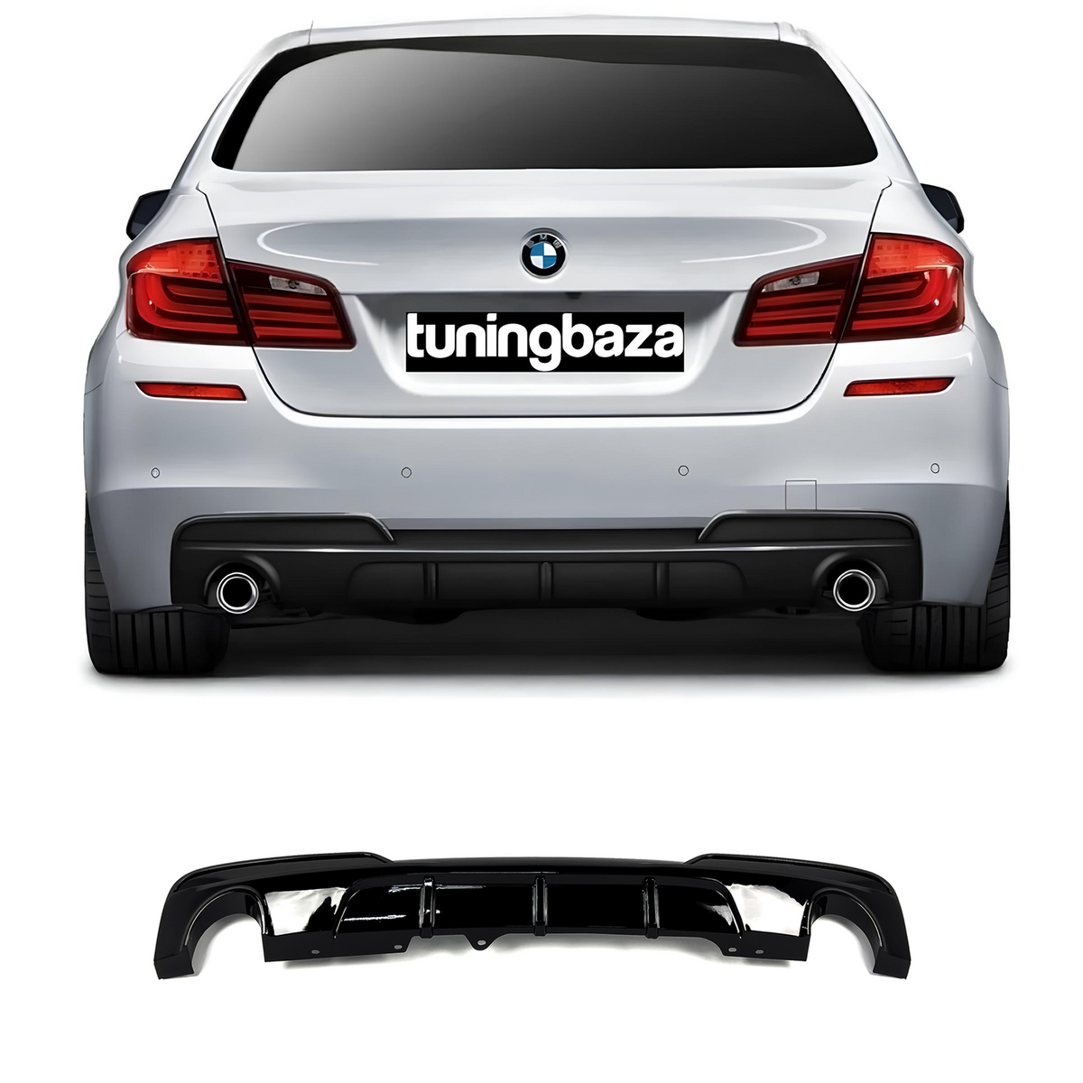 Dyfuzor Tylny BMW F10 / F11 MP Style Czarny Połysk (2010-2017) 0--0