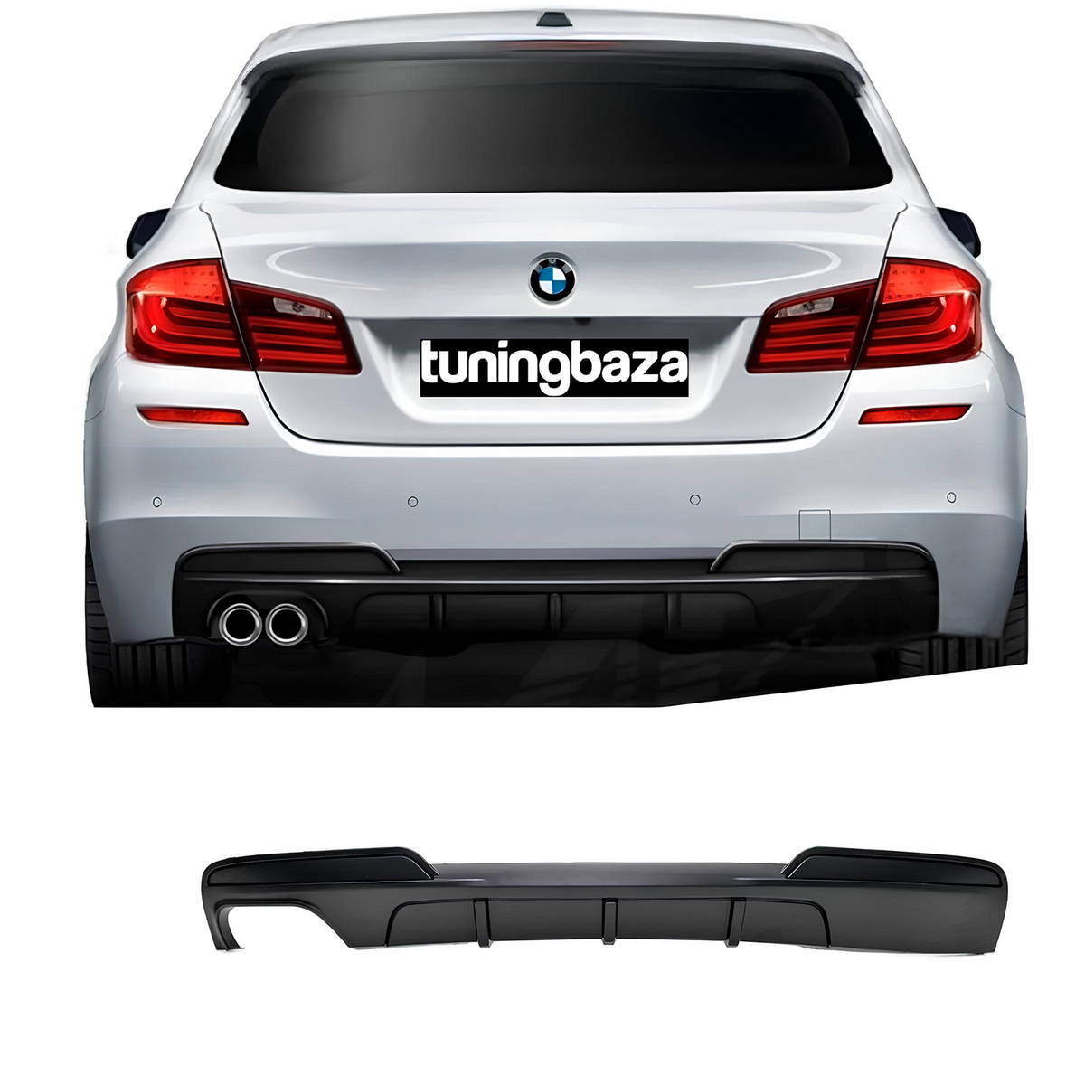 Dyfuzor Tylny BMW F10 / F11 M-Performance Czarny Połysk (2010–2017) 00-