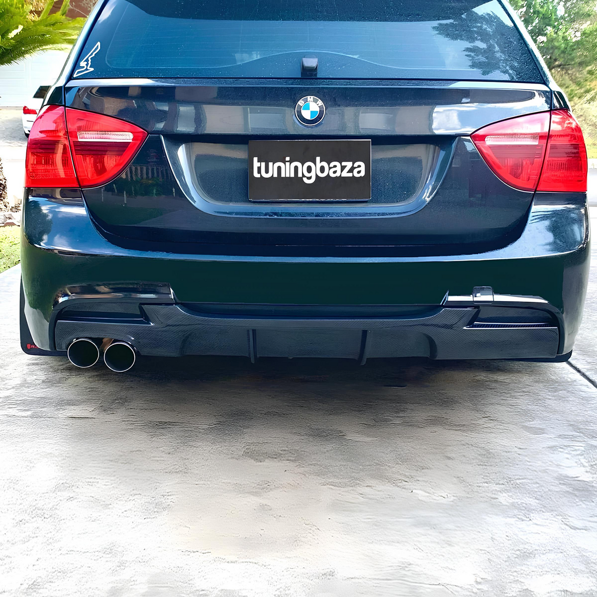 Dyfuzor Tylny BMW E90 / E91 M‑Performance Look Czarny Połysk (2005-2012) 00--