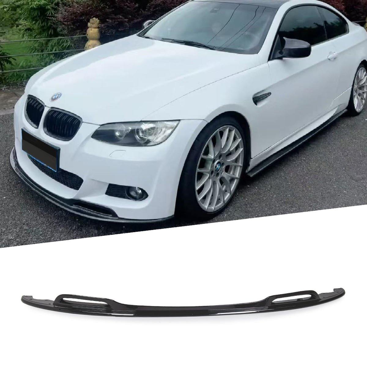 Dokładka Splitter Przód BMW Serii 3 E92 / E93 M-Performance Czarny Połysk (2006–2009)