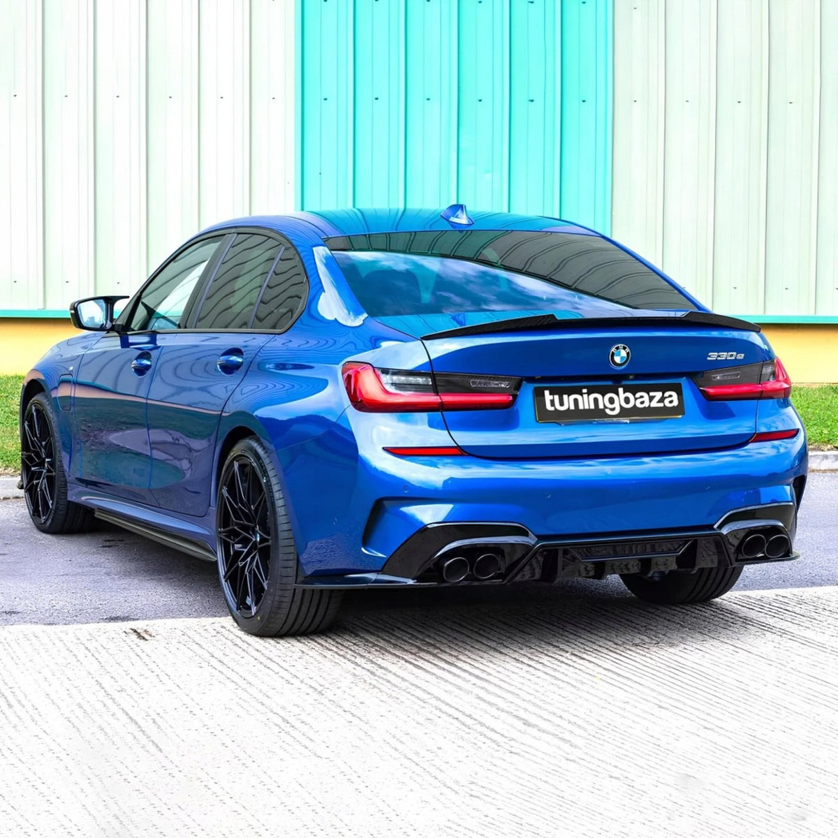 Dyfuzor Tylny BMW G20 / G21 M340i Style z Końcówkami Czarny Połysk PRE-LCI (2018-2020)