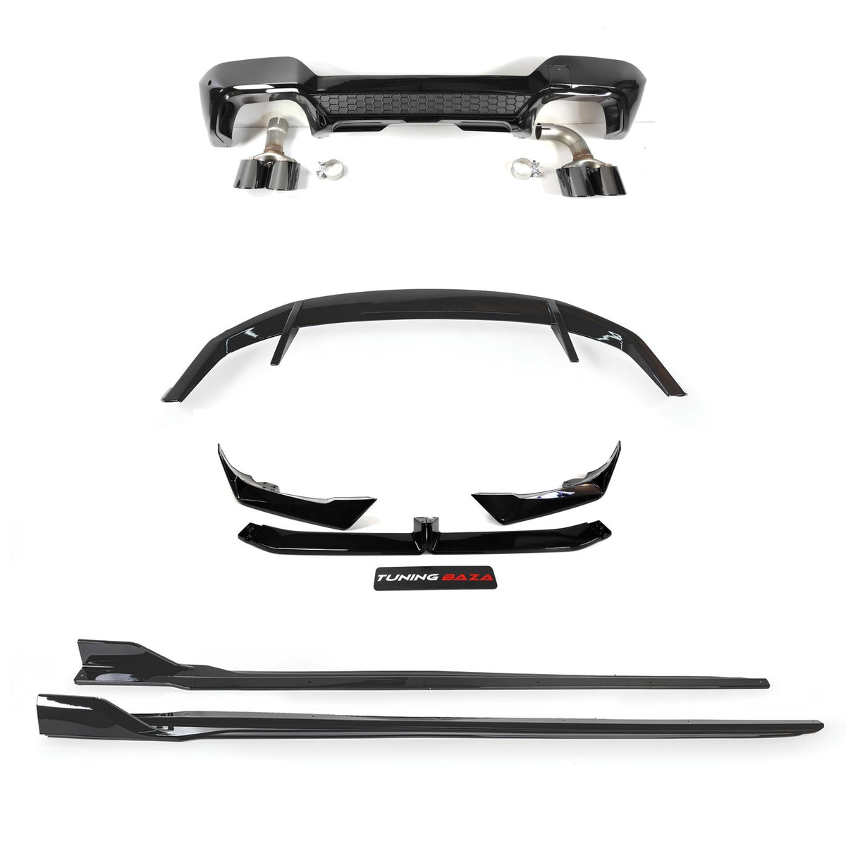 Aerokit (zestaw dokładek) BMW X3 G01 LCI Black Knight – Czarny Połysk (2022–2025) – tylko do M-Pakietu
