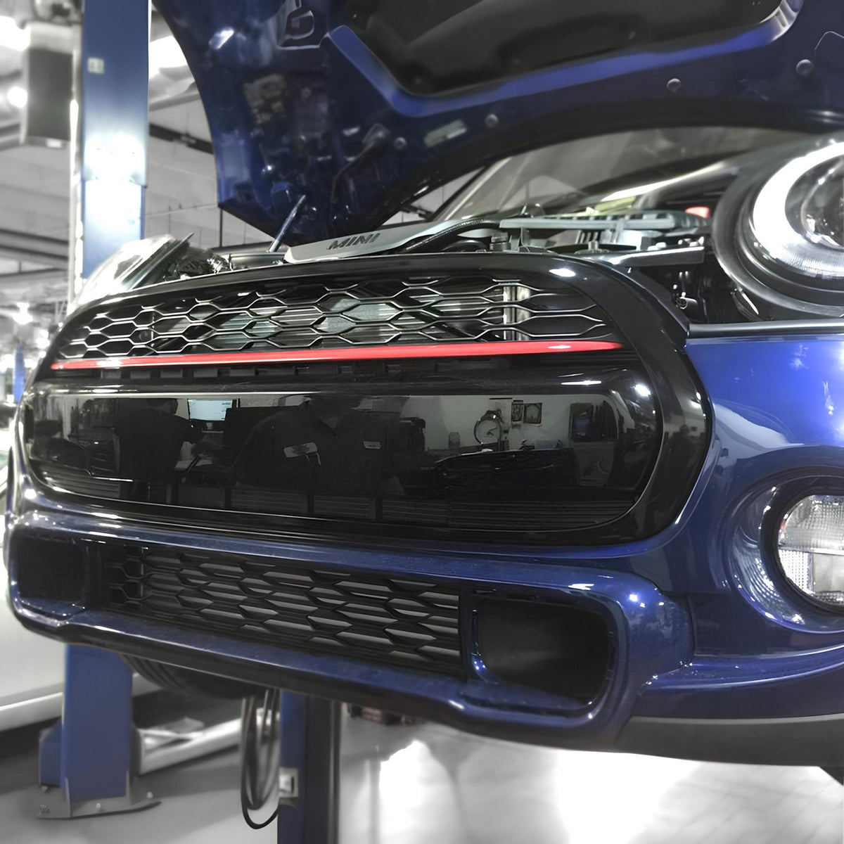 Atrapa Grill MINI F55 / F56 / F57 JWC Style (2013–2021) PRE-LCI | Czarny połysk | 1:1 zamiennik