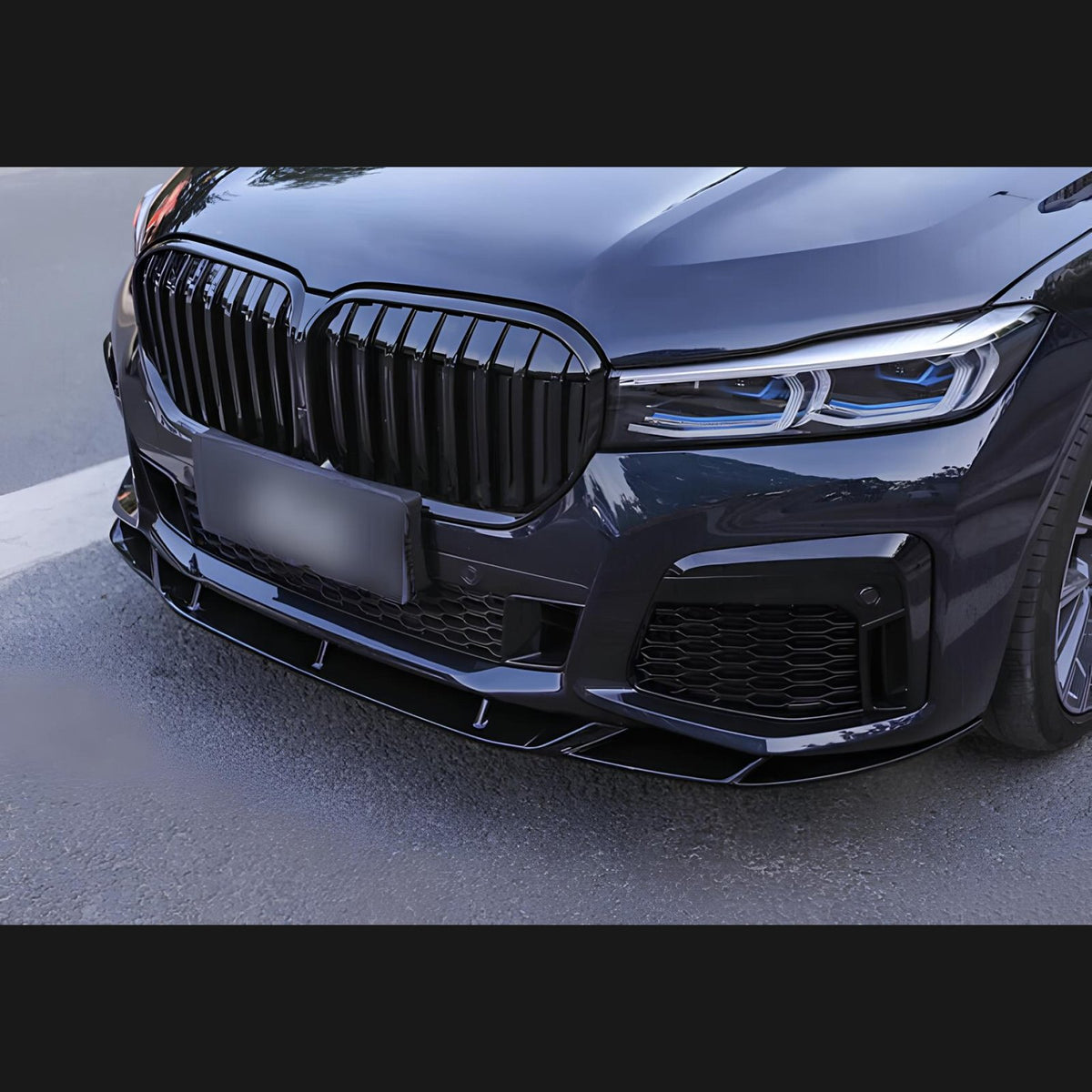 Dokładka Splitter Przód do BMW Serii 7 G11 / G12 (2019–2022) Rock Style – Czarny Połysk