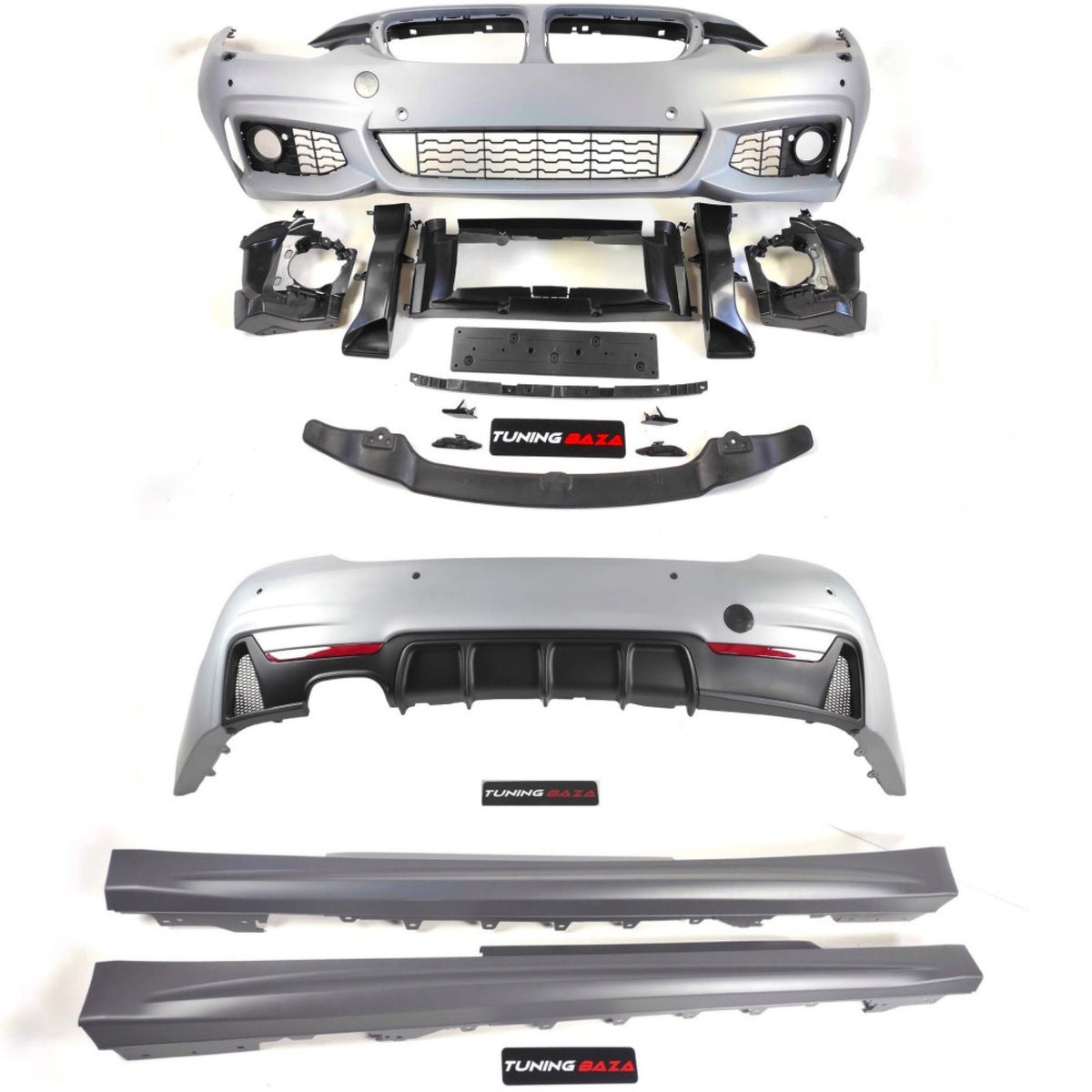 Bodykit BMW Serii 4 F32 / F33 M-Pakiet – Zderzaki + Progi + Dyfuzor + Kratki z Miejscem na Halogeny