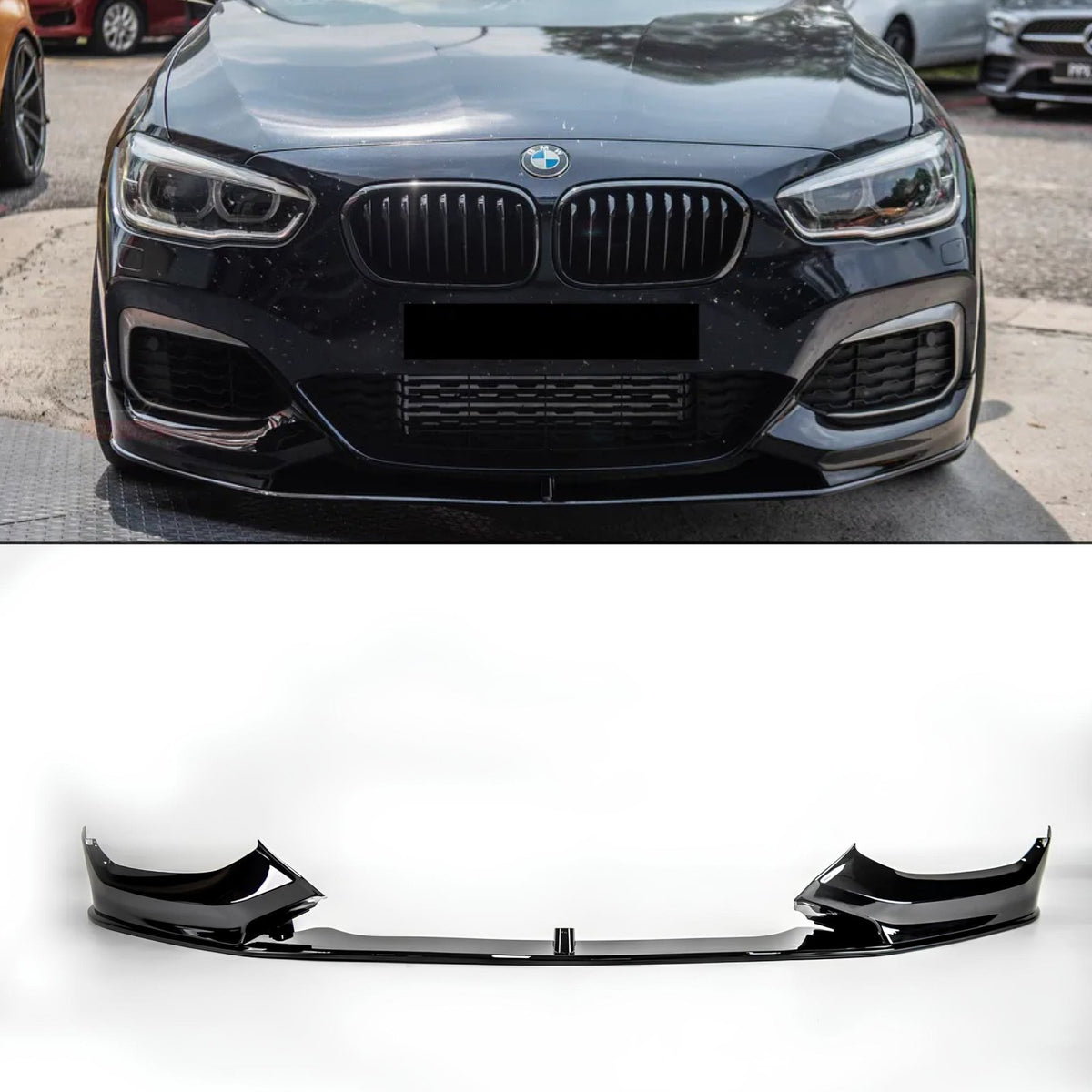 Dokładka Splitter Przód BMW F20 / F21 M-Performance Czarny Połysk (2015–2019)