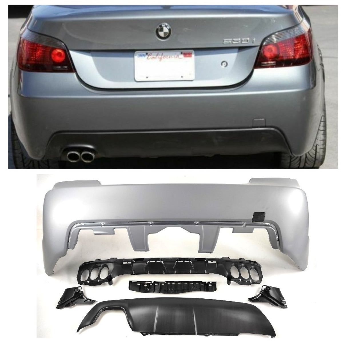 Bodykit BMW E60 M-Pakiet LCI M-Tech + Kratki Halogenów (PDC Opcjonalne)