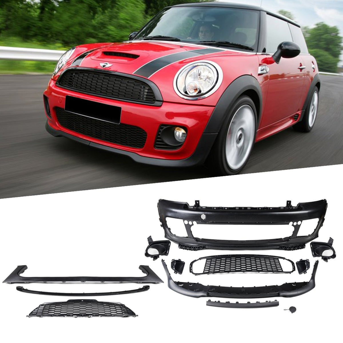 Bodykit Mini Cooper R56 / R57 / R58 JCW Style (2007–2013) – Zderzaki + Progi