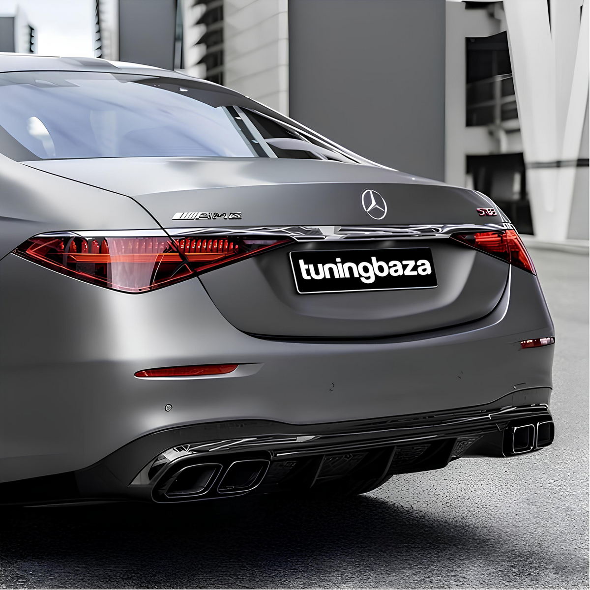 Dyfuzor Tylny Mercedes W223 (2021-ON) S63-Style z Końcówkami Wydechu AMG
