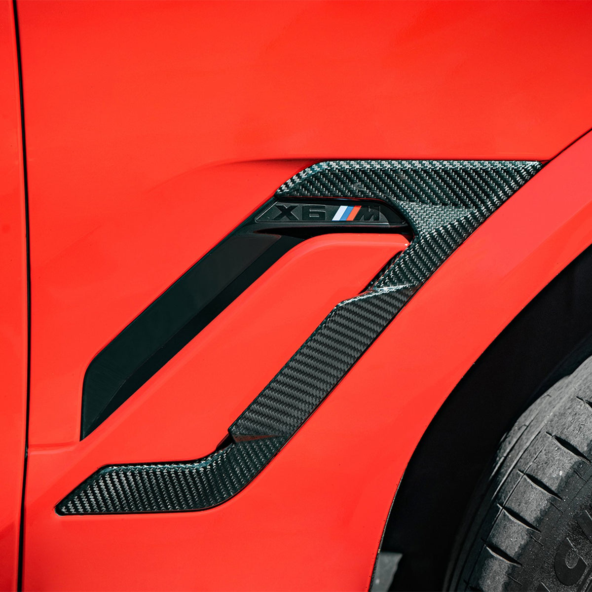 Karbonowe Dekory Błotników BMW X6M LCI F96 SOOQOOO Style (Dry-Carbon)